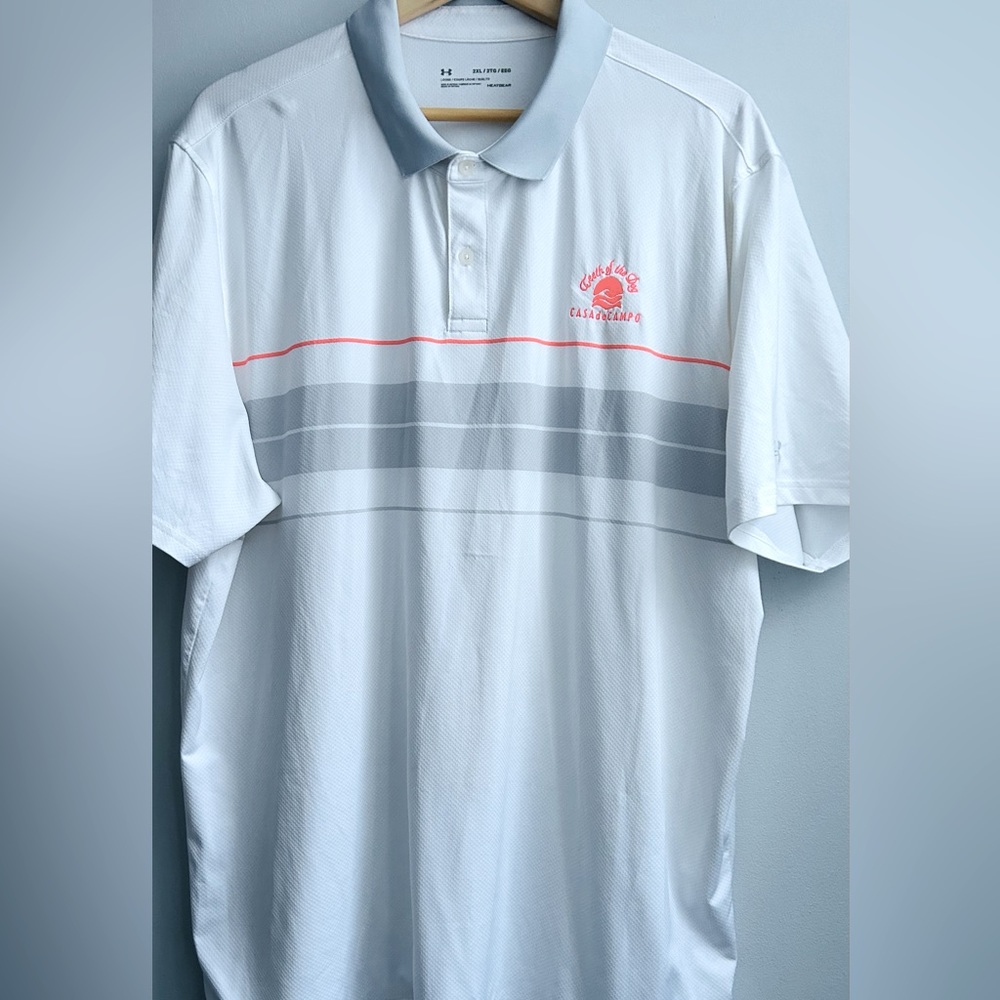 UNDER ARMOUR heat gear mens 2XL loose fitting golf polo
